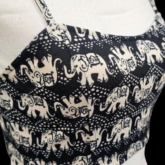 Forever 21 Elephant Print Cami ✦ Cropped Boho Travel Vibes ✦ Adjustable Stretch - Picture 6 of 10